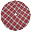 Best Christmas Forever TREE SKIRT 20″ MINI RED/ GRAY PLAID