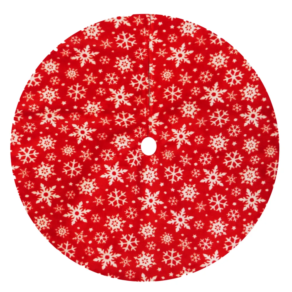 Hot Christmas Forever TREE SKIRT 20″ MINI RED/WHITE SNOWFLAKES