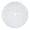 Best Christmas Forever TREE SKIRT 20″ MINI WHITE IRIDESCENT CURLY FAUX FUR