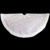 Online Christmas Forever TREE SKIRT 48″ SILVER GLITTER ON SHEER ORGANZA W/FUR BORDER