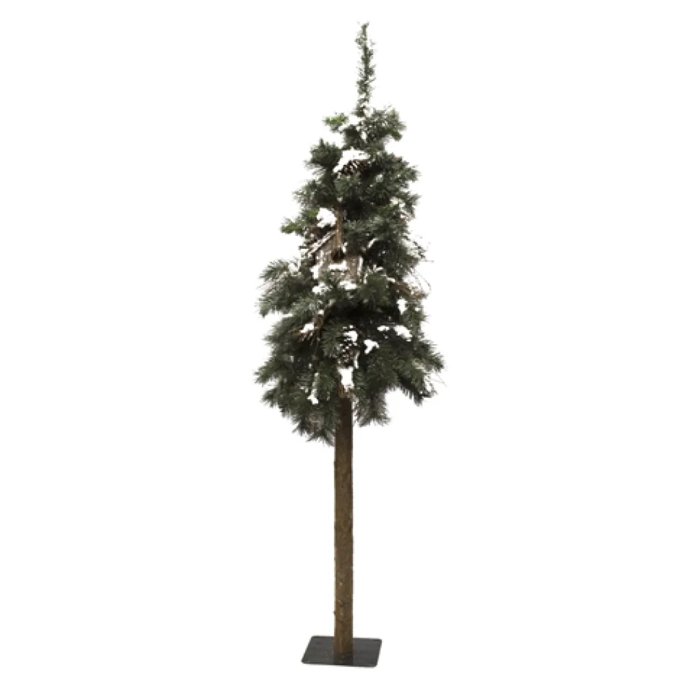 Clearance Christmas Forever TREE SNOWY ALPINE 5′ 108T MIXED NEEDLES W/ PINE CONES & BIRDHOUSE