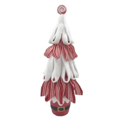 Clearance Christmas Forever TREE TABLE DECOR 17″ RED/WHITE CANDY CANE W/ SWIRL TOP