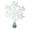 Best Christmas Forever TREE TOP SNOWFLAKE WHITE FLOCKING 10″