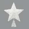 Discount Christmas Forever TREE TOP STAR WHITE/SILVER GLITTER 10″X 12″
