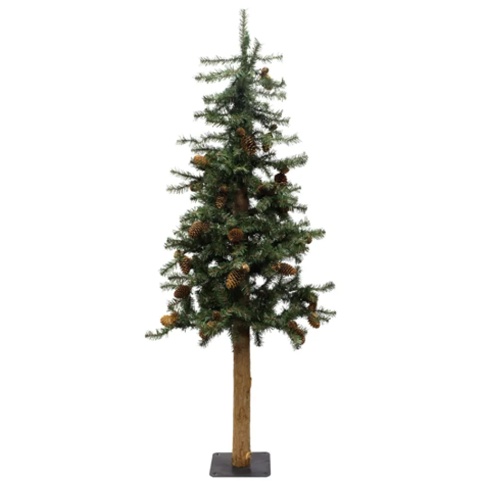 Outlet Christmas Forever TREE VIENNA ALPINE 4′ 351T W/ PINE CONES