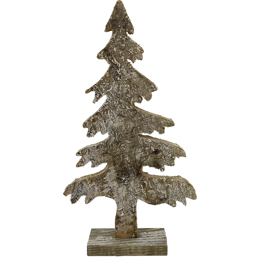 Sale Christmas Forever TREE WOODEN TABLE DECOR 8″x14″ FROSTED NATURAL/BIRCH LOOK