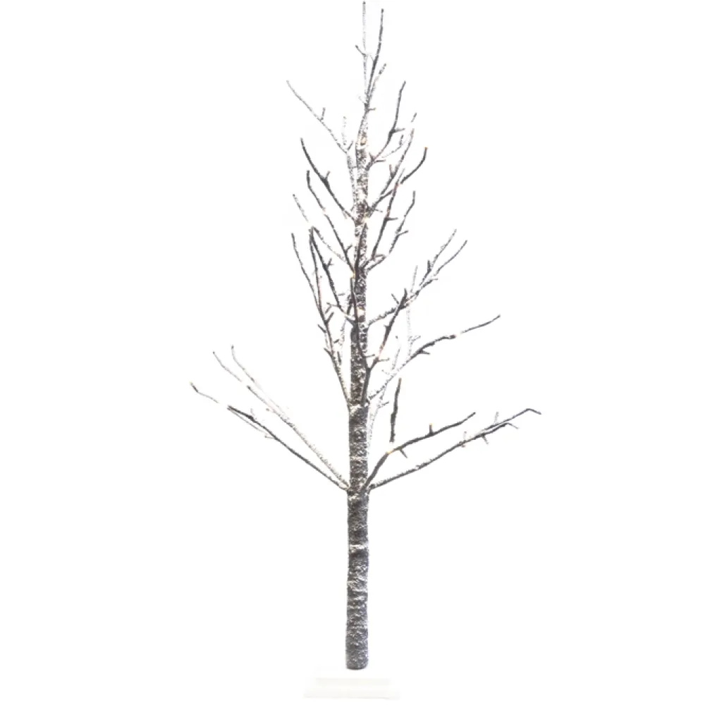 Sale Christmas Forever TWIG TREE BROWN W/ SNOW 45″ 114 LED TWK WARM WHITE LIGHTS 120V