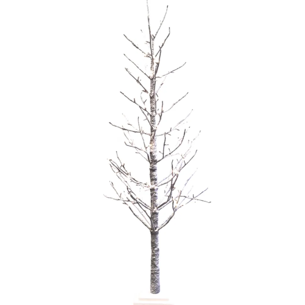 Hot Christmas Forever TWIG TREE BROWN W/ SNOW 59″ 186 LED TWK WARM WHITE LIGHTS 120V