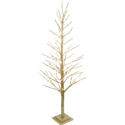 Clearance Christmas Forever TWIG TREE GOLD 59″ 186 LED WARM WHITE LIGHTS 120V CHAMP. GLTR