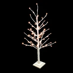 Christmas Forever TWIG TREE WHITE 36″ 78 LED WARM WHITE LIGHTS 120V WHITE GLTR.