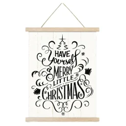 Discount Christmas Forever WALL SCROLL “AVE YOURSELF A MERRY LITTLE CHRISTMAS” 15.5″x19.5″
