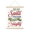 Sale Christmas Forever WALL SCROLL “DEAR SANTA, PLEASE DEFINE NAUGHTY” 15.5″x19.5″
