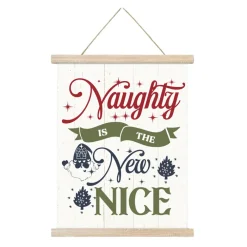 Online Christmas Forever WALL SCROLL “NAUGHTY IS THE NEW NICE” 15.5″x19.5″