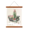 Online Christmas Forever WALL SCROLL SLEIGH W/ TREE 12″x15.5″