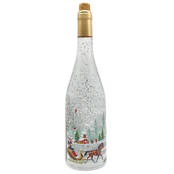 Outlet Christmas Forever WATER BOTTLE GLOBE HORSE CARRIAGE WINTER SCENE 12″ W/ GLITTER SPINNER, LED LIGHT, B/O