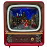 Clearance Christmas Forever WATER GLOBE TV AUTO SPINNER WITH MUSICAL CAROLERS IN SWIRL GLITTER LED 8.5″ X 10″
