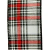 Sale Christmas Forever WIRED RIBBON 2.5″X10 YDS BLACK/ WHITE/ RED PLAID