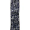 Best Christmas Forever WIRED RIBBON 2.5″X10 YDS BLUE NAVY W/ GOLD CRISS-CROSS DESIGN
