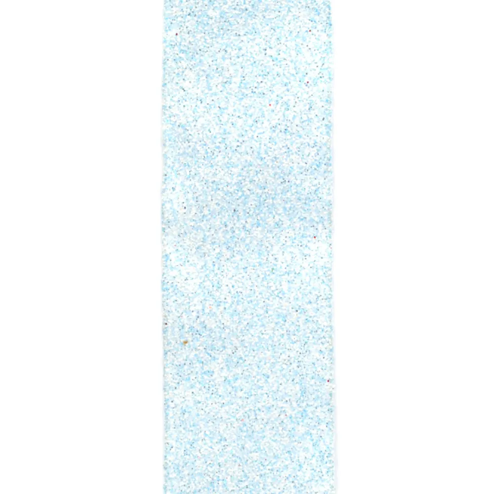 Christmas Forever WIRED RIBBON 2.5″X10 YDS BLUE W/ WHITE ICE GLTR