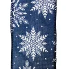 Best Christmas Forever WIRED RIBBON 2.5″X10 YDS BLUE W/ WHITE SNOWFLAKES