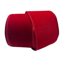Clearance Christmas Forever WIRED RIBBON 2.5″x10 YDS. BURGUNDY VELVET