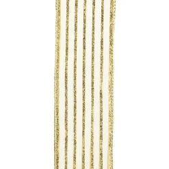 New Christmas Forever WIRED RIBBON 2.5″X10 YDS GOLD SHEER W/ GOLD GLITTER