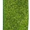 Best Christmas Forever WIRED RIBBON 2.5″X10 YDS GREEN GLITTER