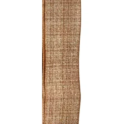 Discount Christmas Forever WIRED RIBBON 2.5″x10 YDS. NATURAL/WHITE W/ FAUX BURLAP