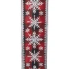 Christmas Forever WIRED RIBBON 2.5″X10 YDS RED/ BLACK CHECK PLAID W/ WHITESNOWFLAKES