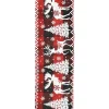 Sale Christmas Forever WIRED RIBBON 2.5″X10 YDS RED/ BLACK CHEPLAID W/ TREE, DEER, SNOWFLAKE