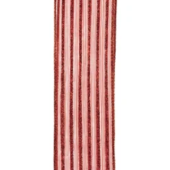 Christmas Forever WIRED RIBBON 2.5″X10 YDS RED SHEER W/ RED GLITTER