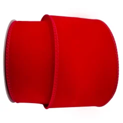 Best Christmas Forever WIRED RIBBON 2.5″x10 YDS. RED VELVET