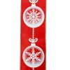 Best Christmas Forever WIRED RIBBON 2.5″X10 YDS RED W/ WHITE SNOWFLAKES IN BALL