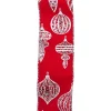 Best Christmas Forever WIRED RIBBON 2.5″X10 YDS RED W/ WHITE FINIALS