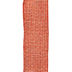 Best Christmas Forever WIRED RIBBON 2.5″X10 YDS RED W/NAT. WEAVE