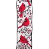 Sale Christmas Forever WIRED RIBBON 2.5″X10 YDS WHITE W/ RED CARDINAL IN BRANCH