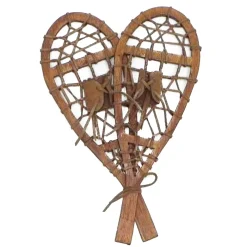Outlet Christmas Forever WOODEN SNOWSHOES 14″ BROWN/NAT