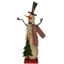 Sale Christmas Forever WOODEN STANDING SNOWMAN W/BASE 6″X2″X15″