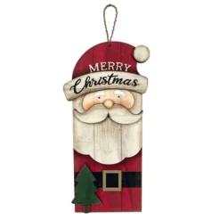 Sale Christmas Forever WOODEN WALL DECOR SANTA 15″ W/”MERRY CHRISTMAS”