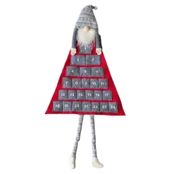 Discount Christmas Forever WOOL SANTA HANGING ADVENT CALENDAR 40″x18″