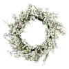 Outlet Christmas Forever WREATH BERRY 24″ CREAM /WHITE BERRY