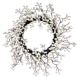 Online Christmas Forever WREATH BERRY 22″ MATT WHITE