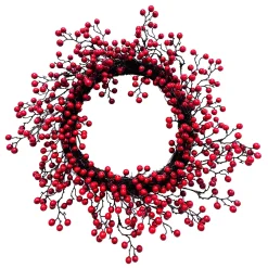 Best Christmas Forever WREATH BERRY 22″ SHINY RED