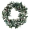 New Christmas Forever WREATH FROSTED GROUSE PINE 36′ 180 TIPS W/ PINE CONES