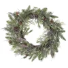 Best Christmas Forever WREATH PINE 24″ MULTI NEEDLE PINE W/ PINE CONES