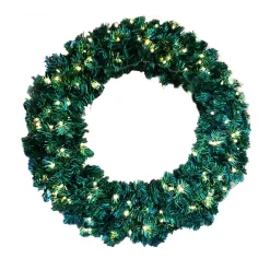 New Christmas Forever WREATH PRE-LIT NAT. SHERWOOD PINE 30″ 300 TIPS 150 LED LIGHTS
