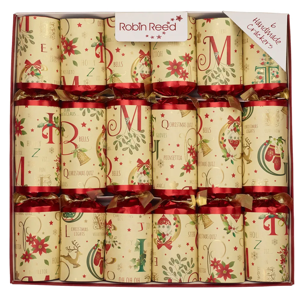 Hot Christmas Forever XMAS CRACKER PREMIUM 6PCX12″ HOLIDAY LETTERS WITH PICCADILLY GIFT INSIDE